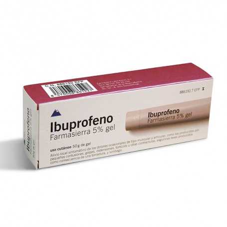 IBUPROFENO FARMASIERRA 50 mg/ g GEL , 1 tubo de 50 g IBUPROFENO FARMASIERRA 50 mg/ g GEL , 1 tubo de 50 g