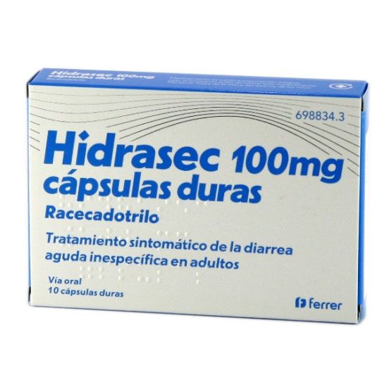 HIDRASEC 100 MG CAPSULAS DURAS , 10 cápsulas