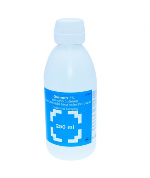 OXIMEN 3% SOLUCIÓN CUTÁNEA Y CONCENTRADO PARA SOLUCIÓN BUCAL , 1 frasco de 250 ml OXIMEN 3% SOLUCIÓN CUTÁNEA Y CONCENTRADO PARA SOLUCIÓN BUCAL , 1 frasco de 250 ml