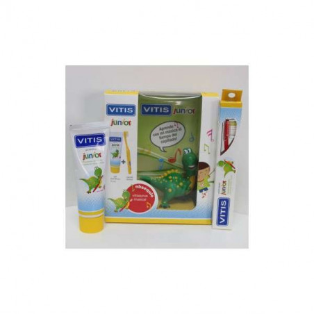 VITIS JUNIOR PACK GEL DENTAL 75 ML + CEPILLO DENTAL + REGALO VITISAUR