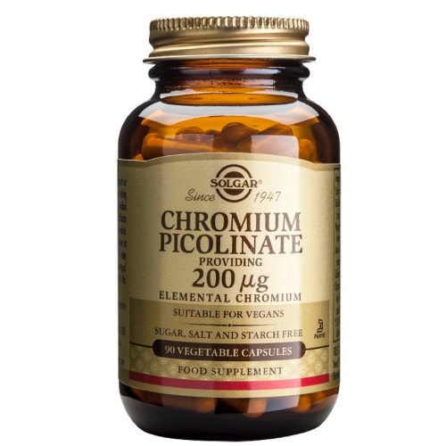 SOLGAR PICOLINATO DE CROMO 200MCG 90CAPS
