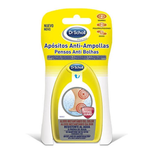 SCHOLL APOSITOS HIDROCOLOIDE AMPOLLAS 2 U GDE + 3 U PEQ 3 + 1 DEDOS
