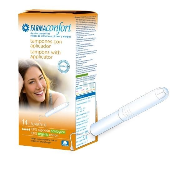 Tampones de Algodón con aplicador Farmaconfort Super Plus 14 U