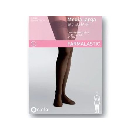 MEDIA LARGA (A-F) COMP LIGERA 40 DEN FARMALASTIC CAPUCHINO T- EGDE