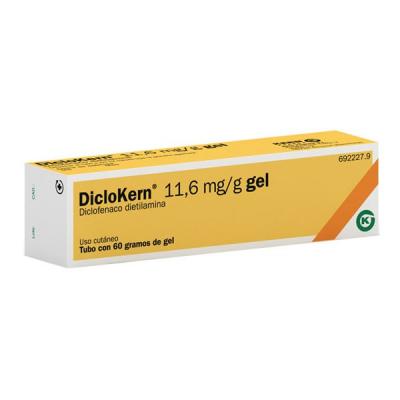 DICLOKERN 11,6 mg/g GEL , 1 tubo de 60 g DICLOKERN 11,6 mg/g GEL , 1 tubo de 60 g