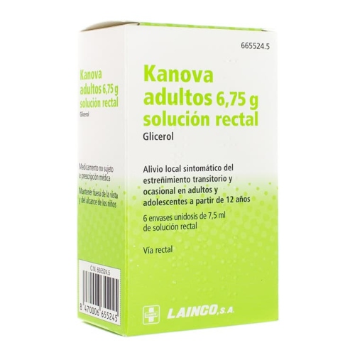 KANOVA ADULTOS 6,75g SOLUCION RECTAL , 6 enemas