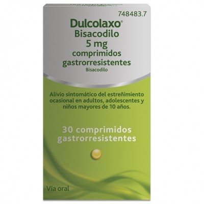 DULCOLAXO BISACODILO 5 MG COMPRIMIDOS GASTRORRESISTENTES, 30 comprimidos