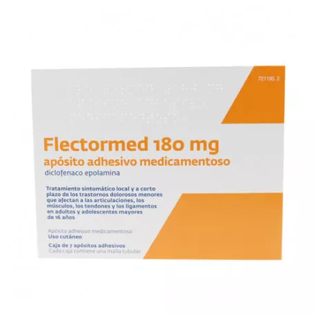 FLECTORMED 180 MG APOSITO ADHESIVO MEDICAMENTOSO, 7 apósitos
