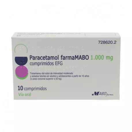 PARACETAMOL FARMAMABO 1000 MG COMPRIMIDOS EFG 10 comprimidos