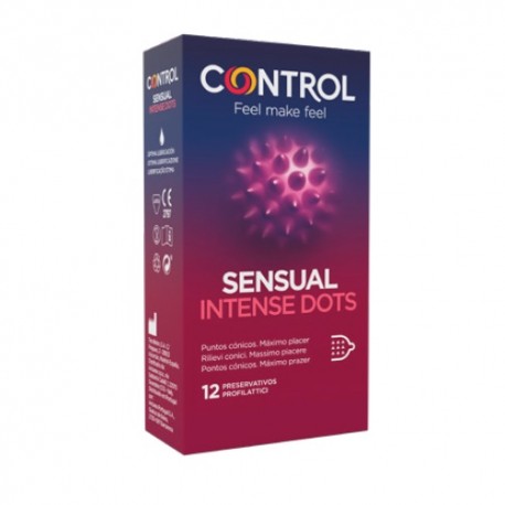 CONTROL SENSUAL INTENSE DOTS 12 PRESERVATIVOS