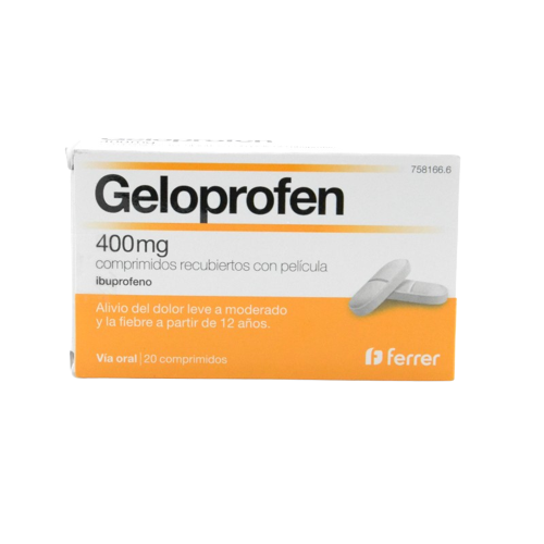 GELOPROFEN 400 MG COMPRIMIDOS RECUBIERTOS CON PELICULA, 20 comprimidos