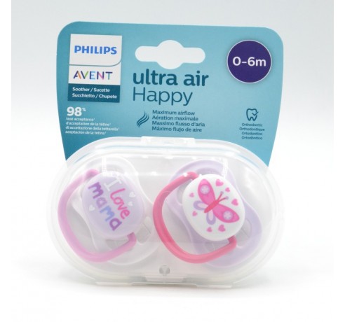 CHUPETE SILICONA AVENT ULTRA AIR 0-6